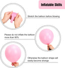 RUBFAC Pink Balloons 135pcs Light Pastel Pink Balloon Different Sizes 18 12 10 5 Inch for Garland Arch Birthday Party Baby Shower Gender Reveal Wedding Anniversary Easter Decoration — 3