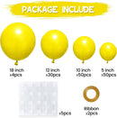 134pcs Yellow Balloons Different Sizes 5 10 12 18 Inch Balloon Garland Kit — 2