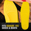 MEGAComfort Ergonomic Square Toe Insoles for Men, Women - Anti-Fatigue Memory Foam for Boots - Construction, Manufacturing — 3