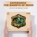 Jigfoxy Wooden Puzzles for Adults, Enchanted Forest Dragon Wood Puzzle — 2