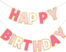 Pre-Strung Happy Birthday Banner - Roseo Pink Party Decorations — 1