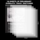 SuFly Tracing Paper Pad 8.5"x 11", Transparent Vellum Paper_100 Sheets_38Lb | Clear | 8.5 in. x 11 in. (1 Pack) — 2