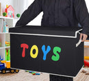 YOLOXO Toy Box Chest, Collapsible Sturdy Storage Bins with Lids, Extra Large Kids Toy Storage Organizer Boxes Bins Baskets for Kids, Boys, Girls, Nursery Room, Playroom, Closet (BLACK) — 3