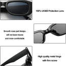 Rectangle Sunglasses for Women Men Trendy Y2K 90s Square Sun Shades UV400 | A:black and Leopard Brown — 4