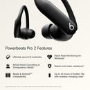 Beats Powerbeats Pro 2 - Wireless Noise Cancelling Workout Earbuds with Secure- Fit Earhooks, Up to 45-Hour Battery with Charging Case, Sweat & Water Resistant, Heart Rate Monitoring - Jet Black photo 2