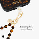 kate spade new york Phone Charm Wrist Strap w/Anchor Card - Tortoise Bead photo 4