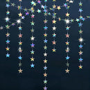 Iridescent Star Garland Party Decorations - 78 Feet Iridescent Silver Hanging Stars Decorations, Star Streamers Banner Paper Garland for Birthday Wedding Classroom Christmas — 1