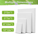 4 Packs Stretched Canvases for Painting with 3x5in,5x7in,8x10in,10x12in, Primed Canvas,Blank Painting Canvas for Oil & Acrylic Paint. | 4 Packs - 4 Sizes (3x5 5x7 8x10 10x12) — 6