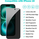 PEHAEL for iPhone 16 Privacy Screen Protector+Camera Lens Protector photo 2