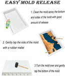 Large Epoxy Mold 15.8 * 9.8 * 3 inch and 11.3 * 7.5 * 2 inch, Cutting Board Molds for Epoxy Resin, Large Reusable… — 5