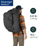 Osprey Farpoint 70L Men's Travel Backpack, Tunnel Vision Grey — 2