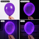 100 Pcs UV Neon Balloons, Neon Glow Party Balloons UV BlackLight Balloons glow in the dark party supplies for Birthday Decorations Wedding Glow Party Supplies Light up Balloons | Colourful-100pieces — 2