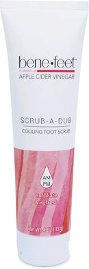 Benefeet Scrub-A-Dub Cooling Foot Scrub - Exfoliates + Refreshes Dry + Dull Skin, Get Smoother Skin from Heel to Toe, Made w/Vitamin E, Apple Cider Vinegar, Walnut Shell + Apricot Seed, 4 oz (1 Pack) — 1