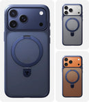 TORRAS Ostand for iPhone 17 Pro Case Magnetic, Fit for MagSafe, 4X Military Drop Protection, Camera Control, Slim Phone Case for iPhone 17 Pro with Kickstand, Translucent Matte Cover 6.3", Deep Blue — 7