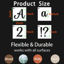 BAMIDELE 1 Inch Alphabet Letter Stencils for Painting, 66 Pcs Reusable Plastic Calligraphy Letter Stencils and Numbers Template Kit for Painting on Wood, Chalkboard, Fabric, Door Porch, Wall Art — 2