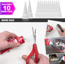 Shoe Goo Clear 3.7 Ounce (3-Pack) + Pixiss Spreaders & 10 Applicator Lids - Heavy-Duty Waterproof Adhesive for Shoe… — 4