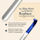 HOUNDSBAY Metal Shoe Horn Long Handle for Seniors, Heavy Duty Shoehorn | navy — 6