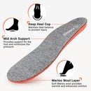 riemot Merino Wool Warm Insoles for Men,Winter Boot Insert Gray US12/ EU45 — 2