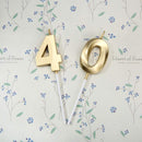 Bailym 40th Birthday Candles,Gold Number 40 Cake Topper for Birthday Decorations Party Decoration | : — 2