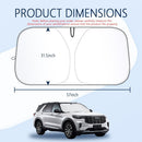300T Thickened Automotive Glass Sunshade and Comes with Storage Bag,Keep Car Interior Cool,Universal Windshield Sun Shade Fit for Cars,Trucks,SUVs (L: 57.08 * 31.5 inch) — 2