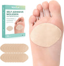 Welnove Moleskin Adhesive Pads for Feet, Blister Bandages for Feet, Sector-Shaped Design for Ball of Foot,Mole Skin Patch for Blister,Callus,Bunion Prevention, 16 Sheets, Beige — 1
