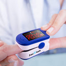 Zacurate 500BL Fingertip Pulse Oximeter Blood Oxygen Saturation Monitor with Batteries Included (Navy Blue) — 3
