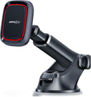 APPS2Car Magnetic Phone Mount for Car, Dashboard & Windshield Suction Cup | Black-Red photo 1