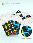 Speed Cube Set of 2x2 3x3 4x4 Pyramid Cube (4 Pack Carbon Fiber) — 3