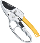 Germany Pruning Shears For Gardening, Arthritis Weak Hand Snips, 4x cutting power trimming, 1-Inch Cut Capacity Garden Clippers, Ergonomic handle, Rust resistant, high strength steel, Sharp | Yellow — 1