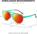 KUGUAOK Polarized Aviator Sunglasses for Women Men Sports Style UV400 Protection Running Sun Glasses Vintage Trendy Shades | Black+green Red+purple+floral Pink — 6