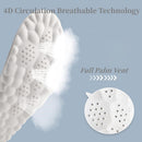 Insoles Men, Shoe Inserts for Men, 4D Cloud Insoles for Men and Women, Steeper Insoles for Boots & Sneakers, Cuttable, Anti Fatigue, Shock Absorption, Foot Pain Relief (L: Men7-11) - Black+white — 4