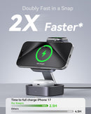 3 in 1 Wireless Charging Station for Apple Devices, Magnetic Foldable Travel Fast Charger Stand Compatible with MagSafe for iPhone 18/Air/17/16/15/14/13/12 Series, Apple Watch & AirPods Pro/4/3/2 photo 3