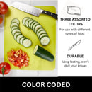 Nicole Home Collection Flexible Cutting Mats Set of 3 - BPA-Free Plastic Color-Coded Kitchen Chopping Boards,… — 5