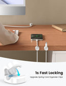 Lamicall 8 Pack Cord Organizer, [1s Lock] Cable Management Clips for Desk photo 2