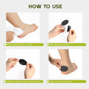 Bukihome Moleskin Adhesive Pads for Feet - Blister Prevention Tape - Moleskin Padding for Blisters, Shoes, Toes, Heel, Reduce Friction Pain - 22 Sheets of 4 Shapes (44 Pieces Total, Black) | 22 Sheets (44 Pieces Total) — 8