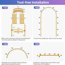 Hemmotop 6.6ft Arch Backdrop Stand Gold — 6