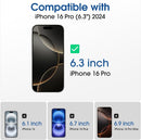 amFilm OneTouch for iPhone 16 Pro Screen Protector 6.3'' Tempered Glass — 2