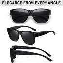 GEGURI Polarized Sunglasses Fit Over Glasses for Men Women, Oversized Square Sun Glasses UV400 Protection Shades | A02 Black/Grey — 5