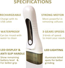 Electric Callus Remover for feet - FSA Eligible - Portable Rechargeable Electric Foot Files with 3 Heads - Pedicure Kit for Dry Dead Hard Cracked Skin — 3