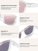 Wzerry Polarized Over Glasses Sunglasses for Women Men with Large Shades | Black/Grey + Black/Pink + Clear/Pink — 5