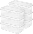 Sterilite Rectangular Large FlipTop, Clear Plastic Storage Box, 6-Pack — 1