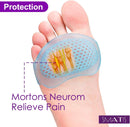 Ball of Foot Cushions（2 Pairs） Metatarsal Pads Soft Gel Ball of Foot Pads Mortons Neuroma Callus Metatarsal Foot Pain Relief 2