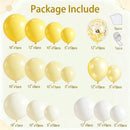 Blocesa Pearl Yellow and White Balloons Arch Kit Double Stuffed,Party Decor | Yellow White — 2