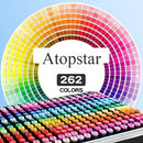 ATOPSTAR 262 Colors Alcohol Markers Artist Drawing, Dual Tip Adult Coloring — 5