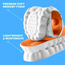 4D Steppers Insoles for Men & Women - Memory Foam Soles Massage Shoe Inserts - Trim to Fit Cloud Insoles for Foot Pain Fatigue Relief (Orange, L) — 3