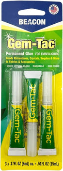 Beacon Gem-Tac Minis Rhinestone and Gem Adhesive, 0.17 oz, 3-Pack — 1