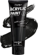 JusArt Black Acrylic Paint, 8.45oz/250ml Large Tube, Heavy Body — 1