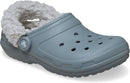 Crocs Unisex-Adult Classic Fleece Lined Clogs, Fuzzy Slippers for Women and Men | 12 Women/10 Men | Concrete — 5