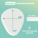 Welnove Metatarsal Foot Pads - 20 Pack Ball of Foot Cushion for Women & Men - 1/4" Thick Adhesive Foam Felt Pads for Pain Relief, Forefoot and Sole Support, Metatarsalgia Plantar Fasciitis Neuroma 2
