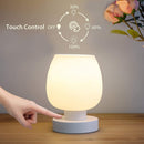 ONEWISH Small Bedside Lamp for Bedroom, 3-Way Dimmable Touch Control, 600 Lumen Bright Opal Glass Shade, 7.5 Inch… — 2